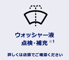 ウォッシャー液点検・補充